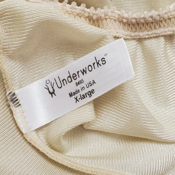 Vintage Champagne & Lace Bloomer Slip Shorts - Picture 2 of 5